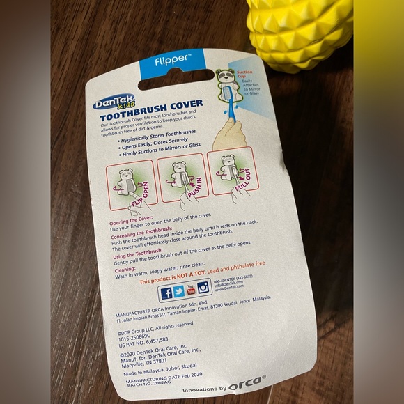 DENTEK  CAT Toothbrush Cover – Kids Toothbrush Holder with Cover - Picture 8 of 8